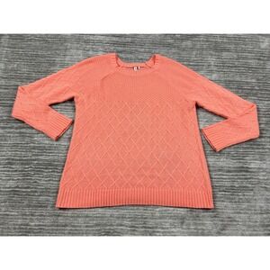 Red Camel Sweater Womens Extra Large Pink Long‎ Sleeve Knit Acrylic